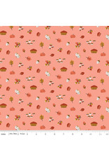 Riley Blake Fabrics Maple, Harvest in Coral, Fabric Half-Yards