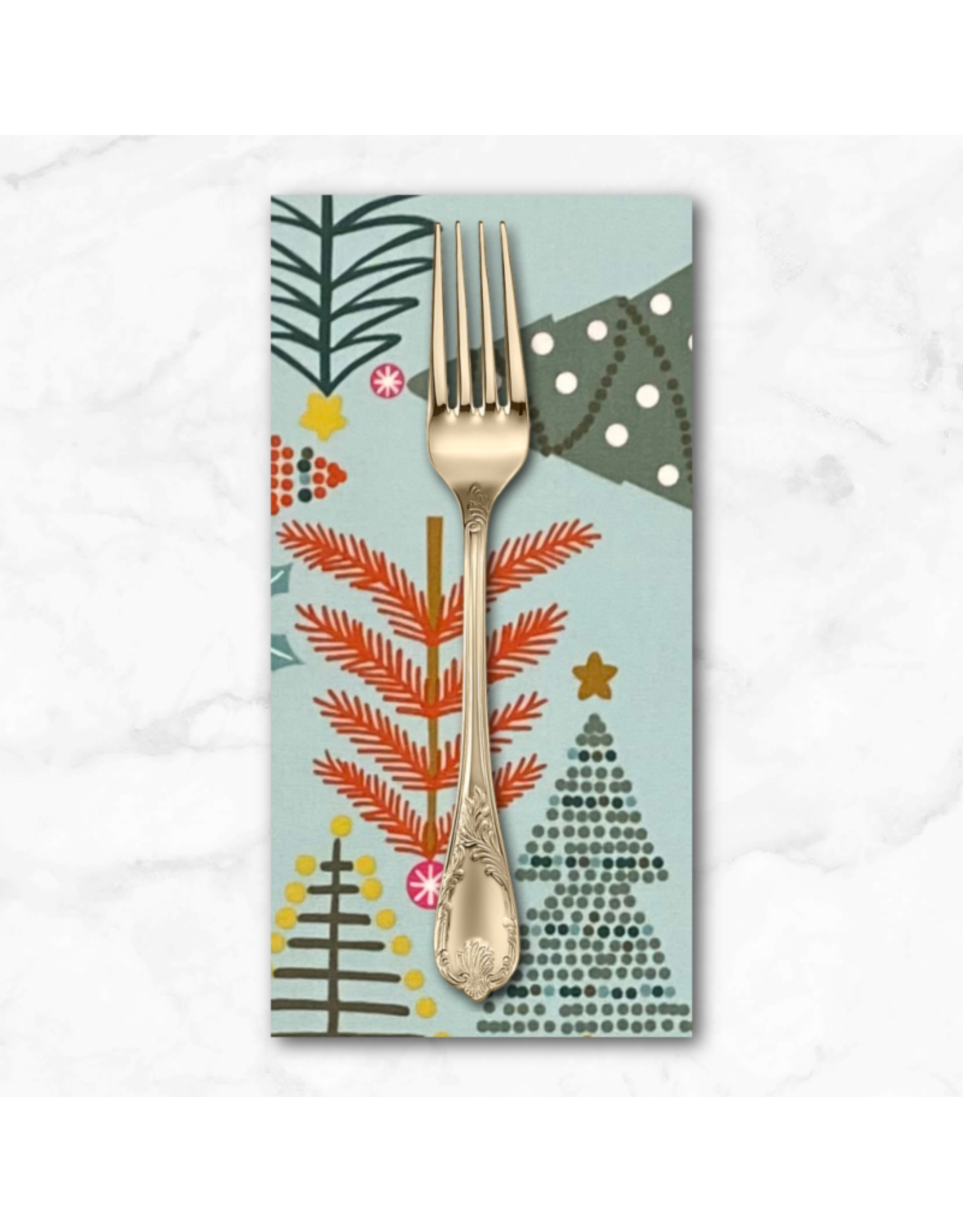 Christmas Collection Christmas Time, Holiday Pines in Spearmint,  Dinner Napkin