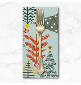 Christmas Collection Christmas Time, Holiday Pines in Sage,  Dinner Napkin