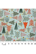 Alexander Henry Fabrics Christmas Time, Holiday Pines in Sage, Fabric Half-Yards