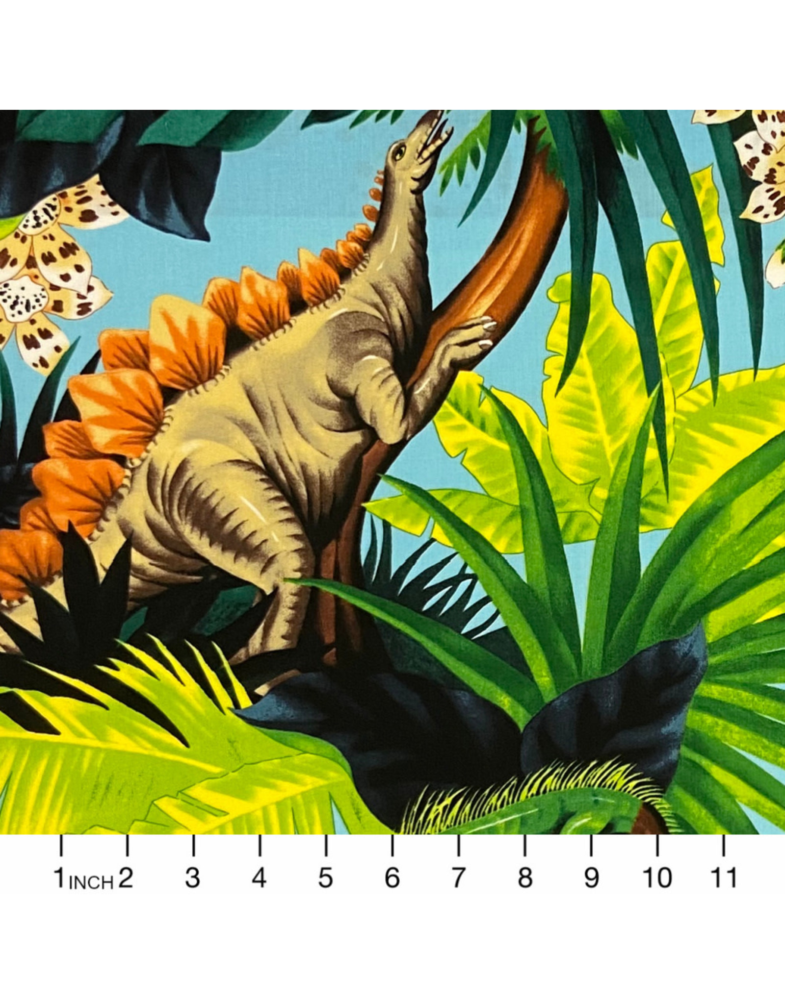 PD's Alexander Henry Collection Nicole’s Prints, Jurassic Fantastic in Blue, Dinner Napkin