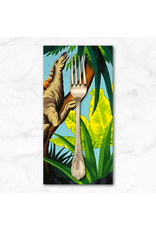 PD's Alexander Henry Collection Nicole’s Prints, Jurassic Fantastic in Blue, Dinner Napkin