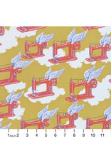 PD's Alexander Henry Collection Nicole’s Prints, Flying Machines in Chartreuse, Dinner Napkin