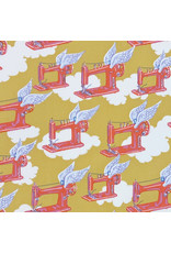 Alexander Henry Fabrics Nicole’s Prints, Flying Machines in Chartreuse, Fabric Half-Yards