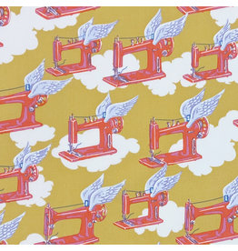 Alexander Henry Fabrics Nicole’s Prints, Flying Machines in Chartreuse, Fabric Half-Yards