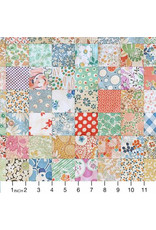 Moda Leather & Lace and Amazing Grace, Postage Stamp Quilt Cheater in Multi, Fabric Half-Yards
