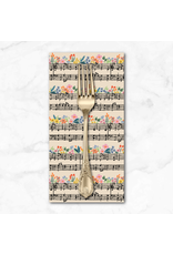 PD's Rifle Paper Co Collection Bramble, Music Notes in Cream, Dinner Napkin