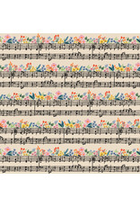 Rifle Paper Co. Bramble, Music Notes in Cream, Fabric Half-Yards