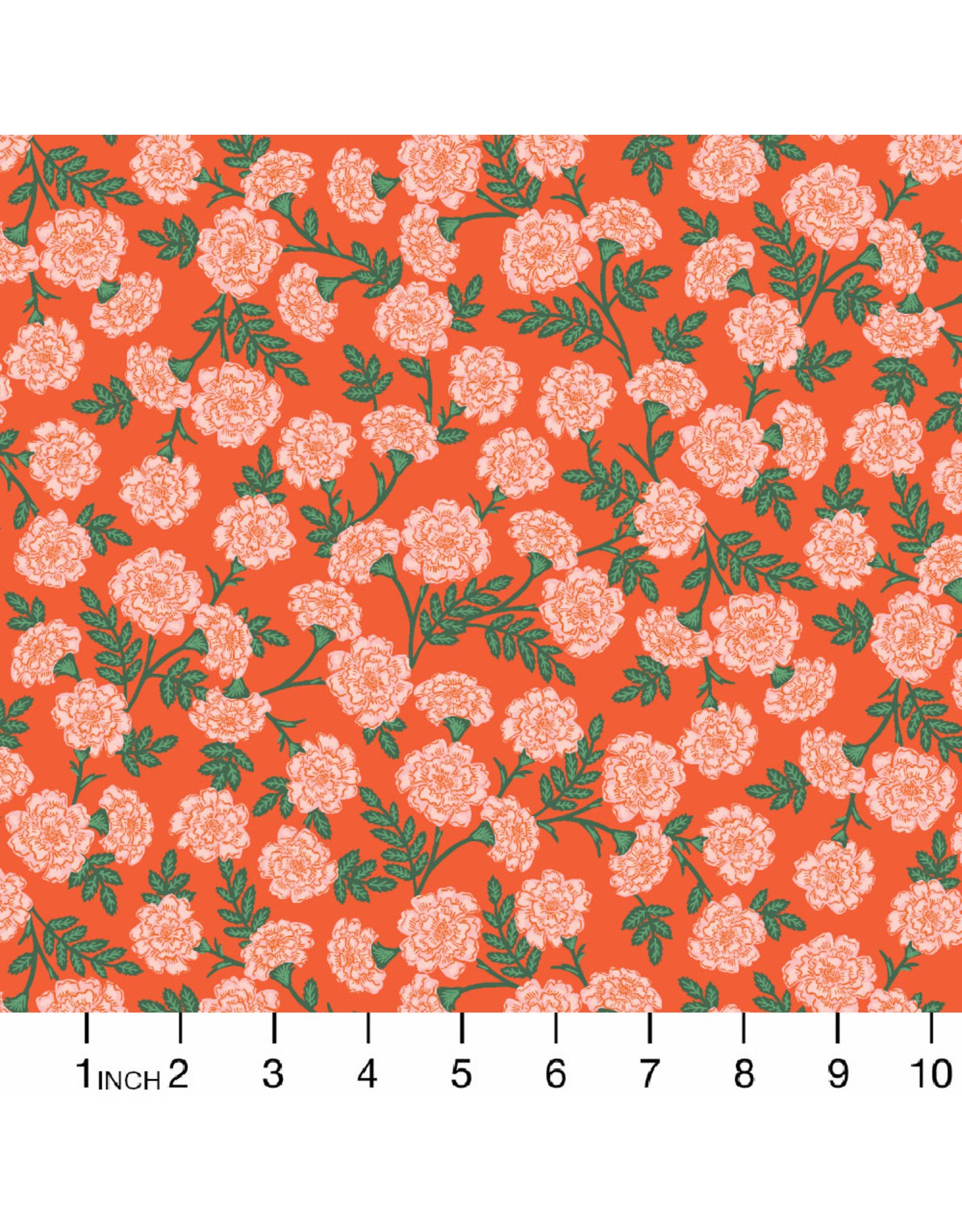 Rifle Paper Co. Bramble, Dianthus in Red, Fabric Half-Yards