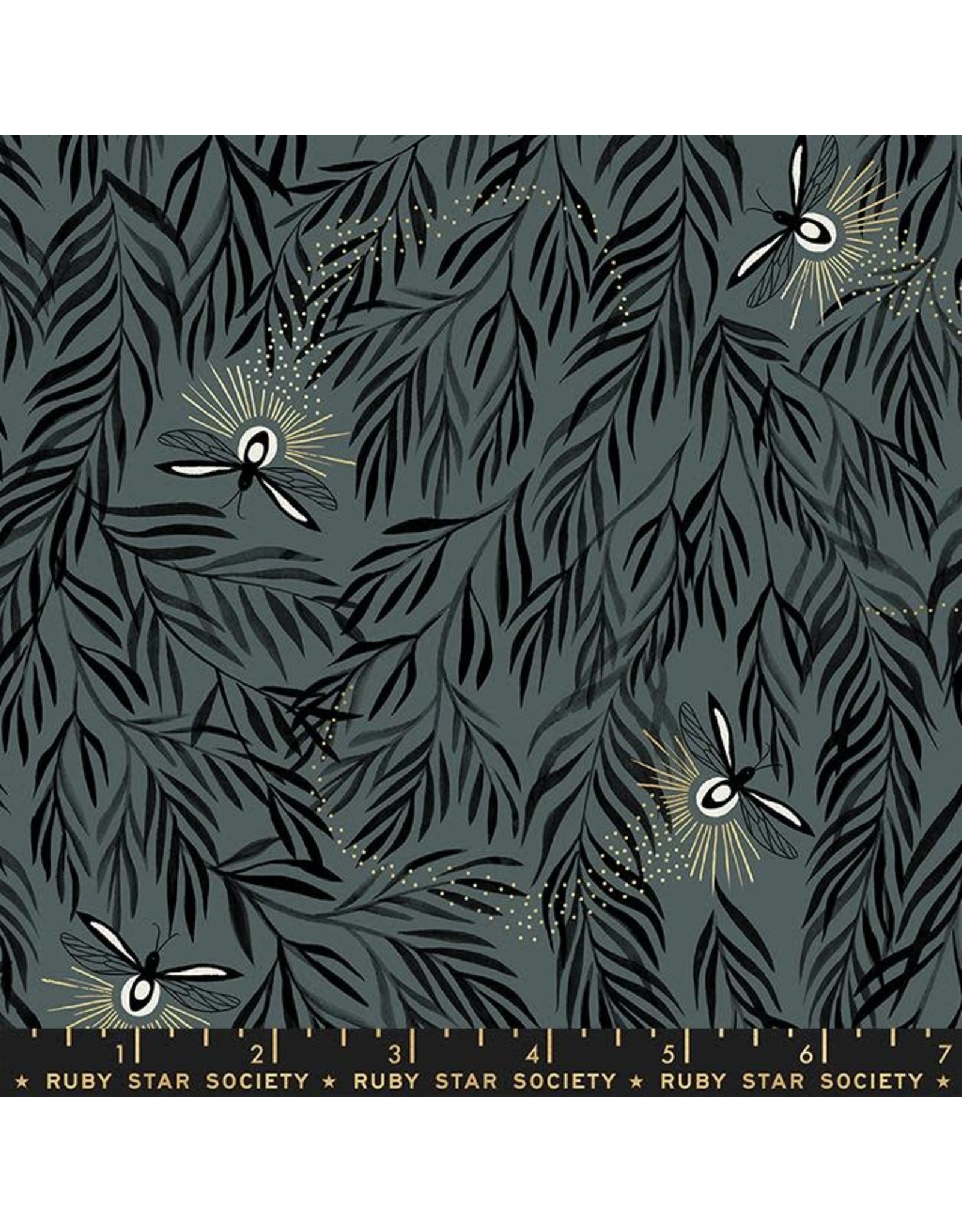 PD's Sarah Watts Collection Firefly, Willow in Dark Gray, Dinner Napkin