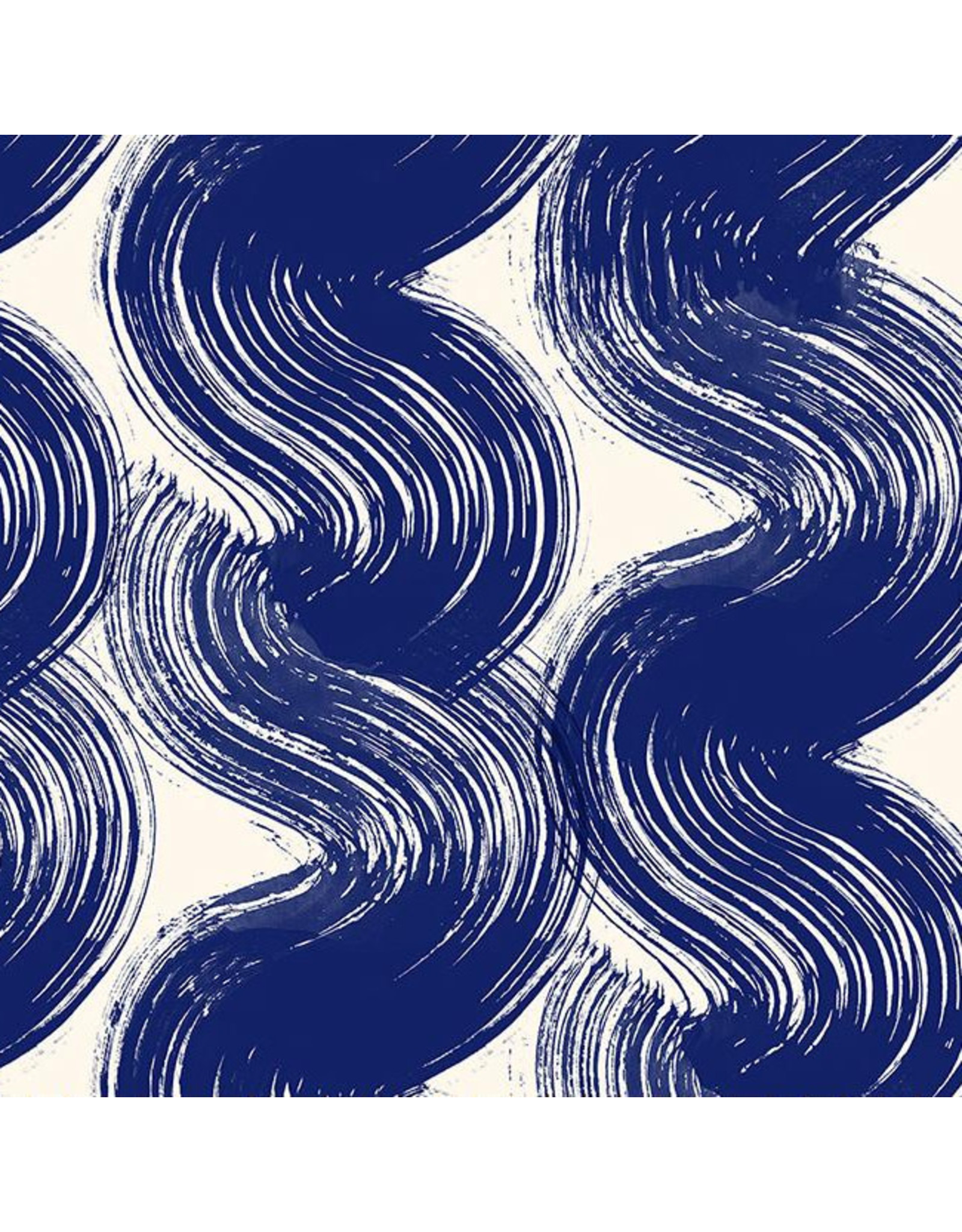 Alexia Abegg Sketchbook, Paint in Navy, Fabric Half-Yards