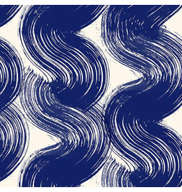 Alexia Abegg Sketchbook, Paint in Navy, Fabric Half-Yards