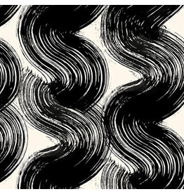 Alexia Abegg Sketchbook, Paint in Black, Fabric Half-Yards