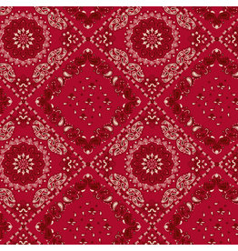 Windham Fabrics Hudson, Bandana in Red, Fabric Half-Yards