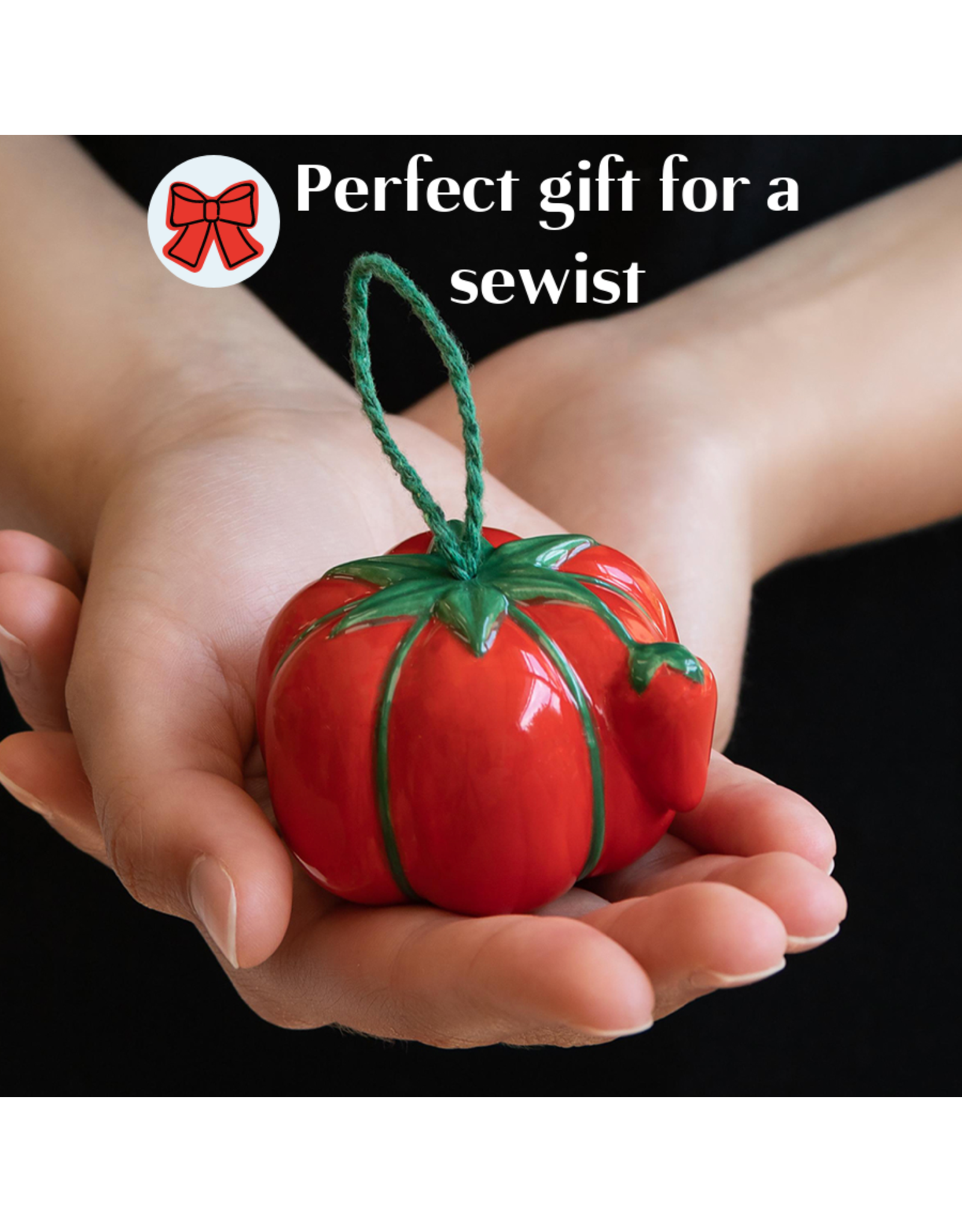 Dritz ON SALE-Tomato Pin Cushion Ornament