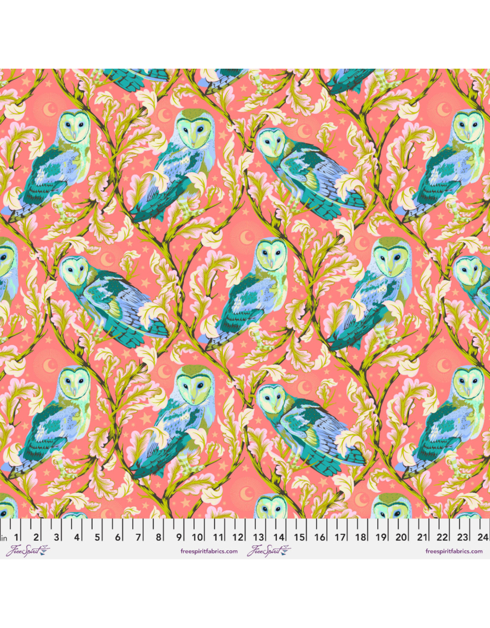 PD's Tula Pink Collection Moon Garden, Night Owl in Dawn, Dinner Napkin