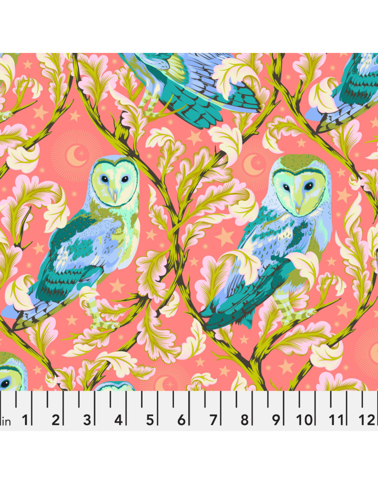 Tula Pink Moon Garden, Night Owl in Dawn, Fabric Half-Yards