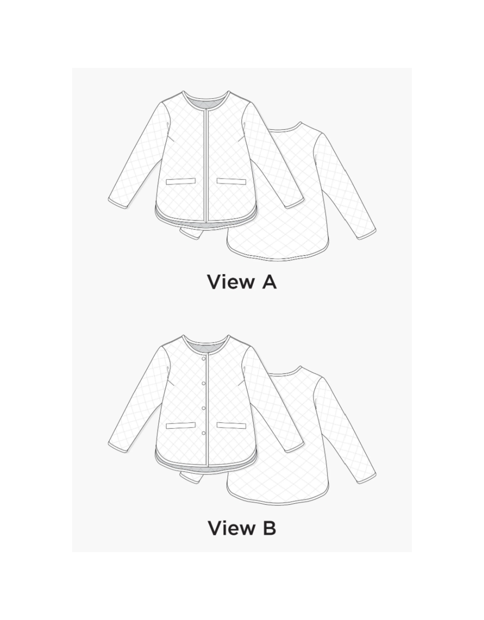 Grainline Studio ON ORDER-Tamarack Jacket, Sizes 14-30