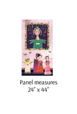 Benartex Inspired Heart,  Panel in Rose, 24” x 42”