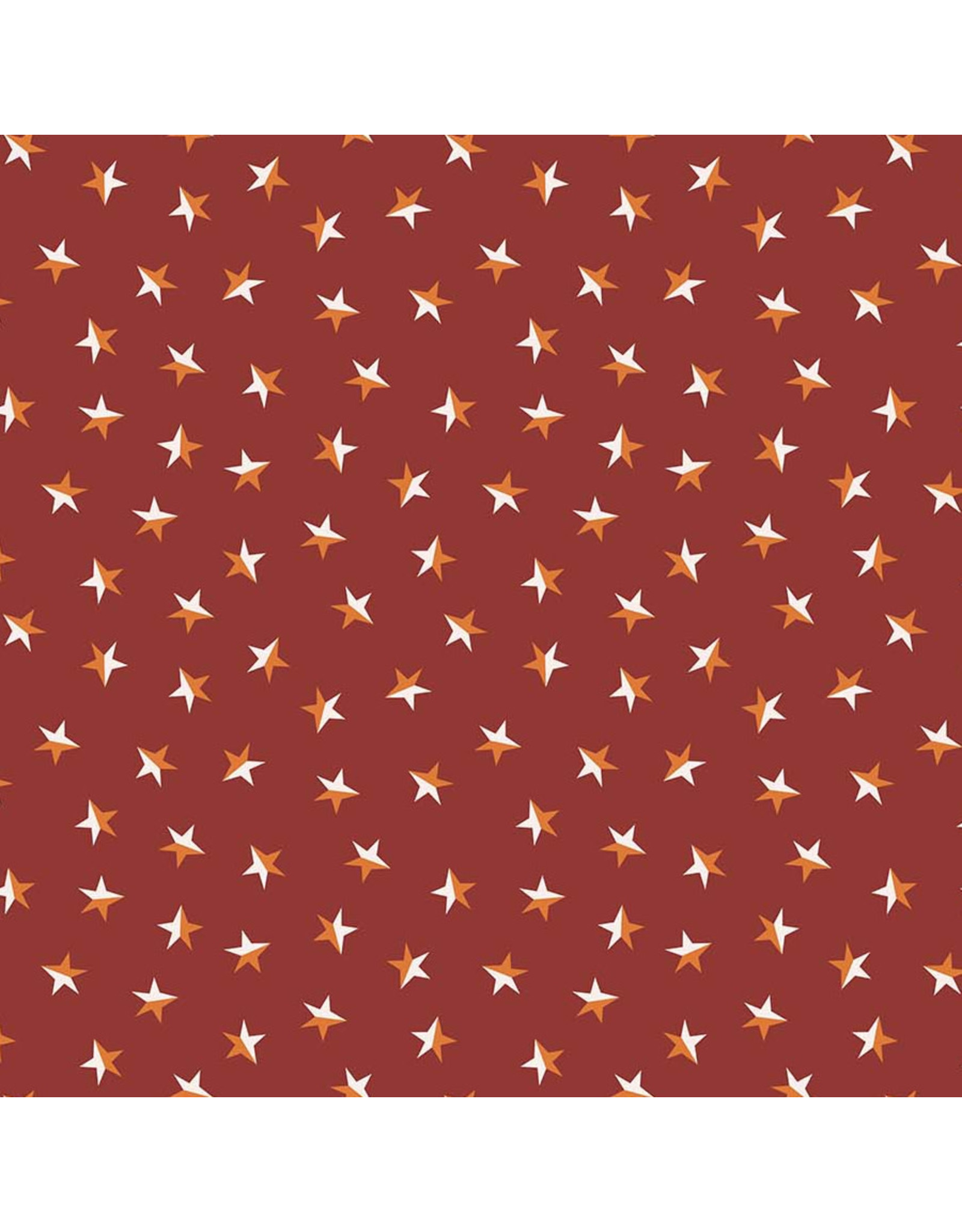 Figo Pickle Juice, Stars in Rust, Fabric Half-Yards