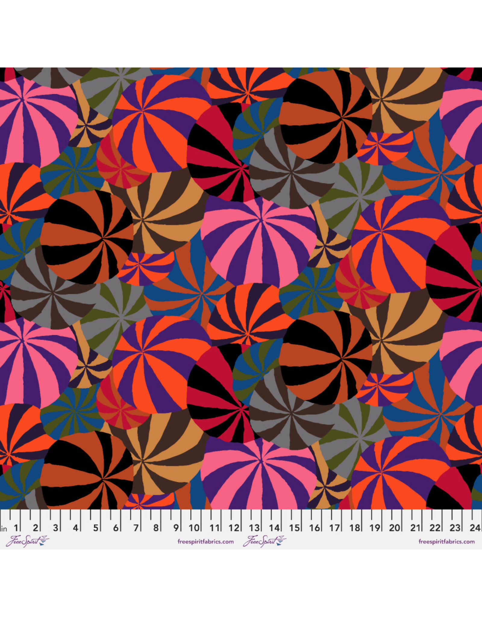 PD's Kaffe Fassett Collection Kaffe 85 & Fabulous, Beach Balls in Maroon, Dinner Napkin