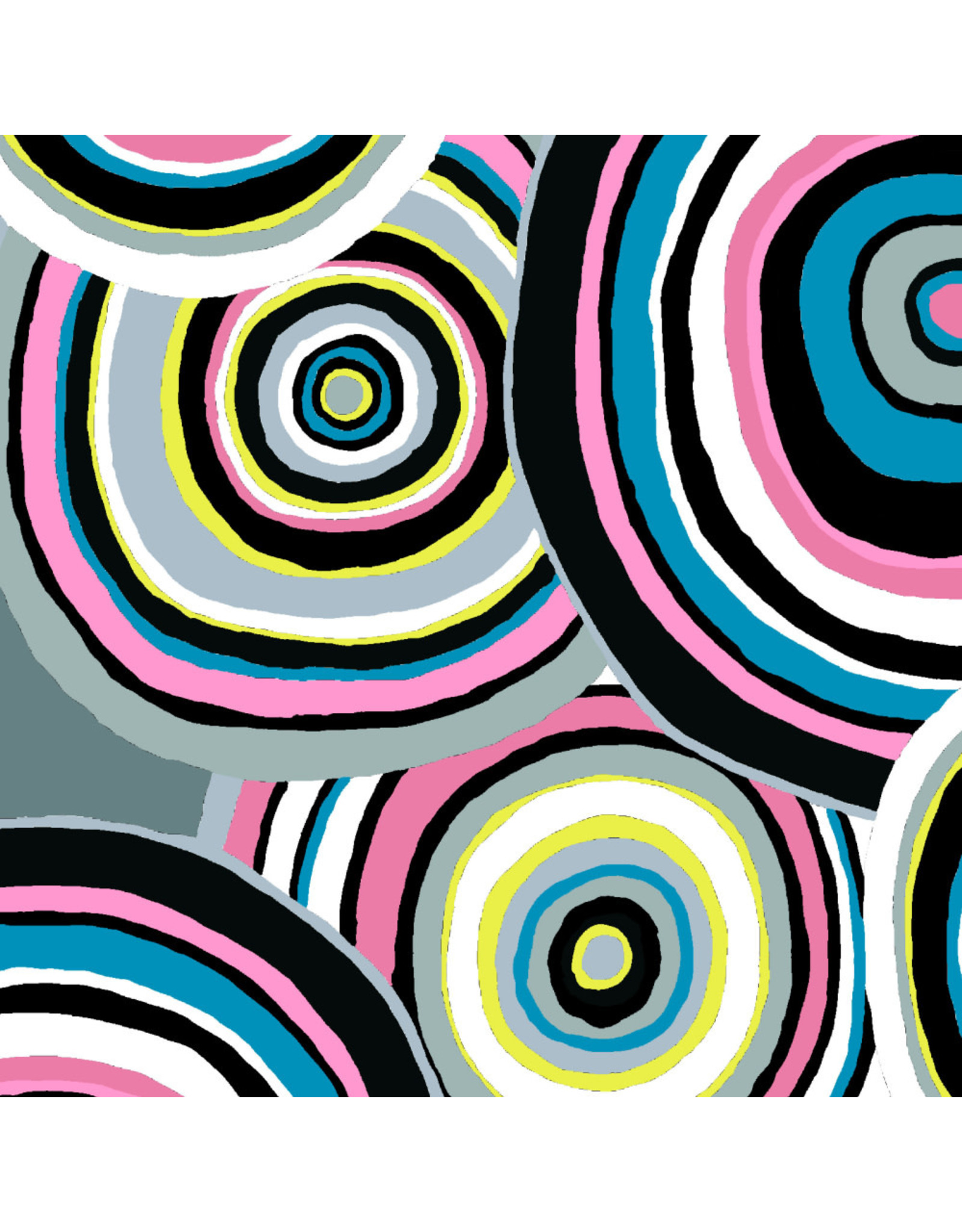 Kaffe Fassett Kaffe 85 & Fabulous, Targets in Black, Fabric Half-Yards