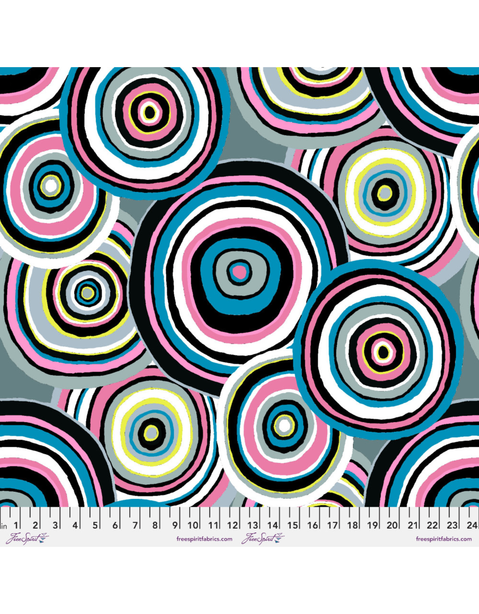 Kaffe Fassett Collective Kaffe 85 & Fabulous, Targets in Black, Fabric Half-Yards