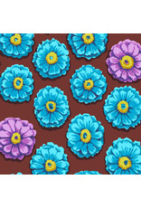 Kaffe Fassett Collective Kaffe 85 & Fabulous, Zinnia in Aqua, Fabric Half-Yards