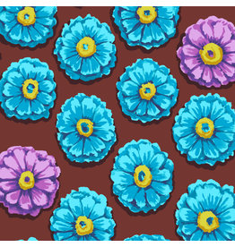 Kaffe Fassett Collective Kaffe 85 & Fabulous, Zinnia in Aqua, Fabric Half-Yards