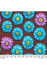 Kaffe Fassett Collective Kaffe 85 & Fabulous, Zinnia in Aqua, Fabric Half-Yards
