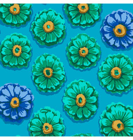 Kaffe Fassett Collective Kaffe 85 & Fabulous, Zinnia in Blue, Fabric Half-Yards