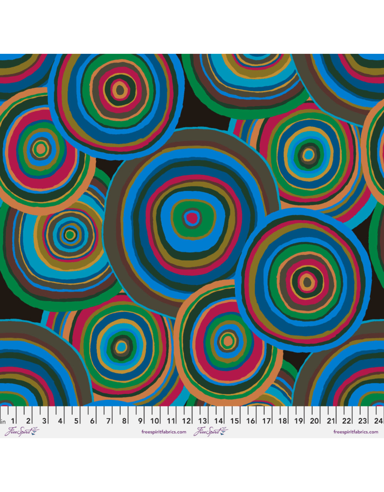 Kaffe Fassett Collective Kaffe 85 & Fabulous, Targets in Green, Fabric Half-Yards