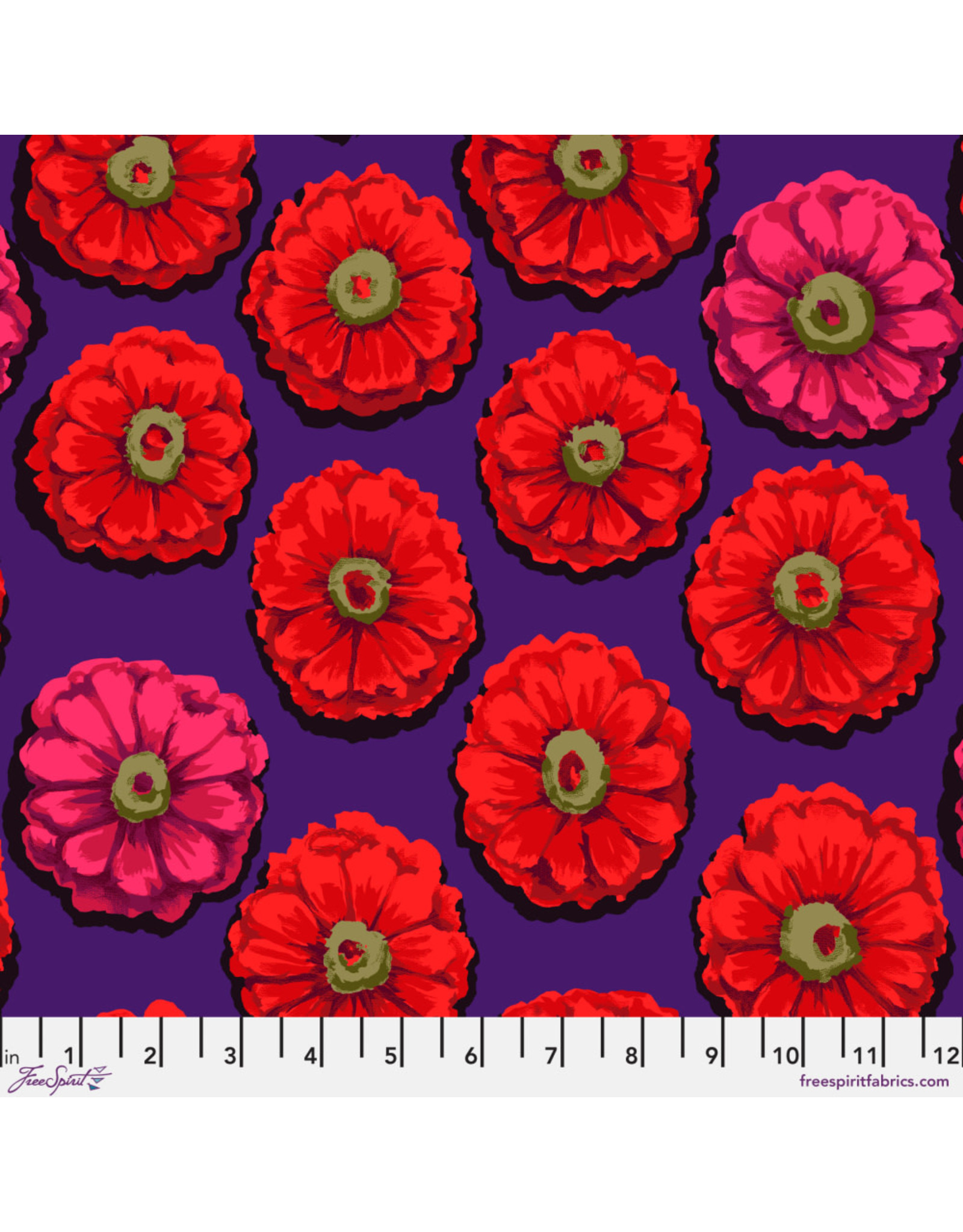 Kaffe Fassett Kaffe 85 & Fabulous, Zinnia in Crimson, Fabric Half-Yards