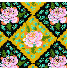 Anna Maria Fluent, Rose Tile in Butterscotch, Fabric Half-Yards