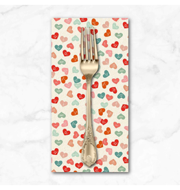 PD's Dear Stella Collection Sweet on You, Conversation Hearts in Cream, Dinner Napkin