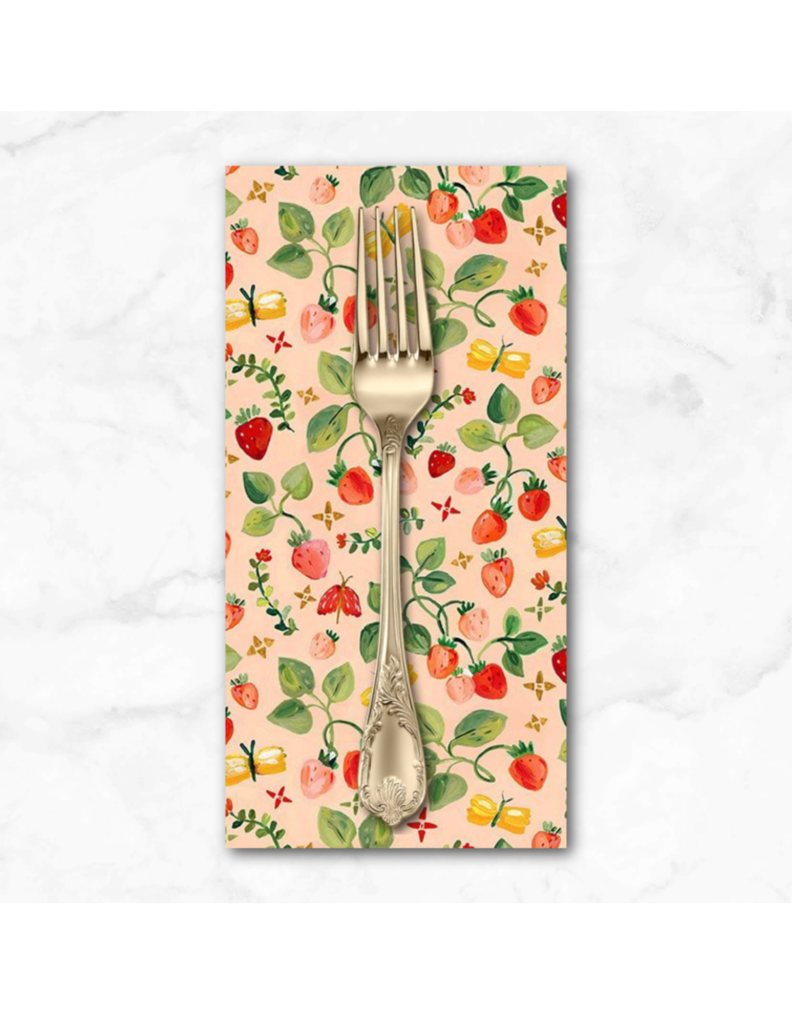 PD's August Wren Collection Folklore, Strawberries in Multi, Dinner Napkin
