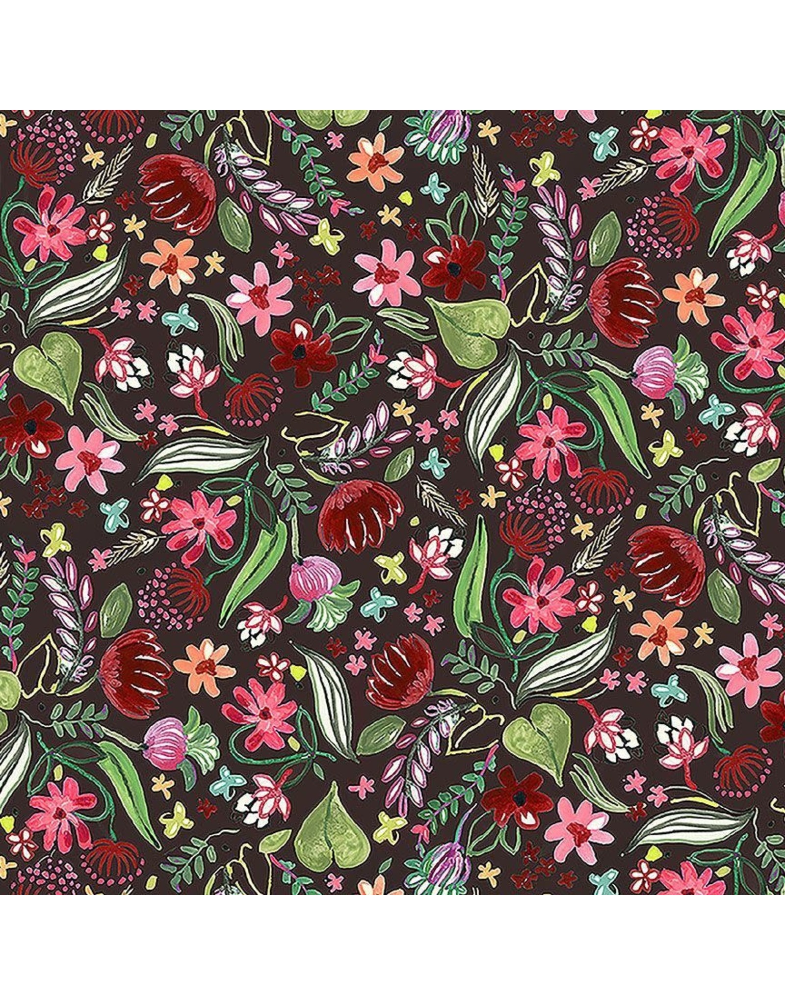 August Wren Folklore, Floral in Multi, Fabric Half-Yards