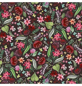 August Wren Folklore, Floral in Multi, Fabric Half-Yards