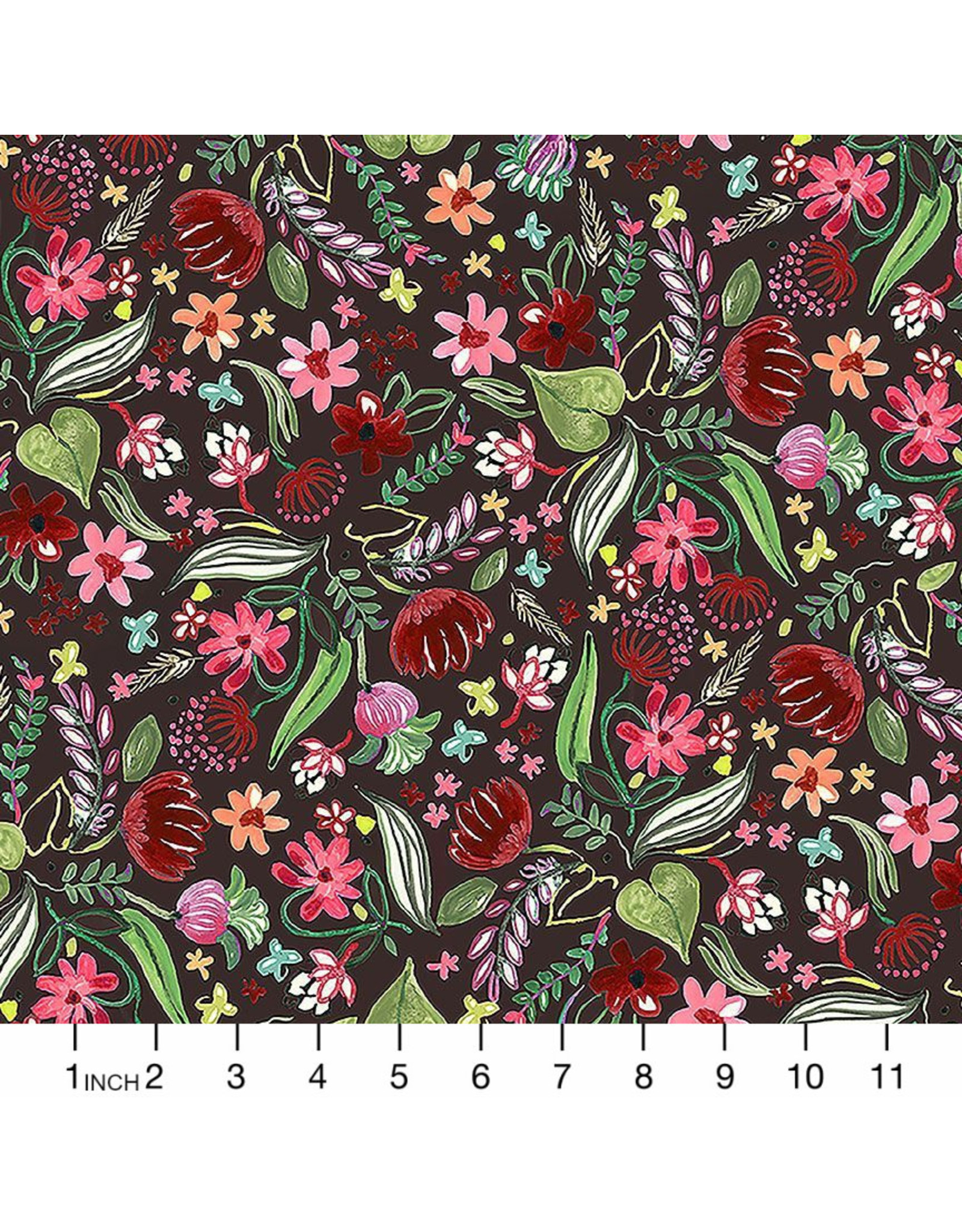 August Wren Folklore, Floral in Multi, Fabric Half-Yards