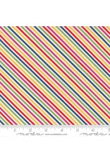 Moda Zinnia, Downpour Stripes in Rainbow, Fabric Half-Yards