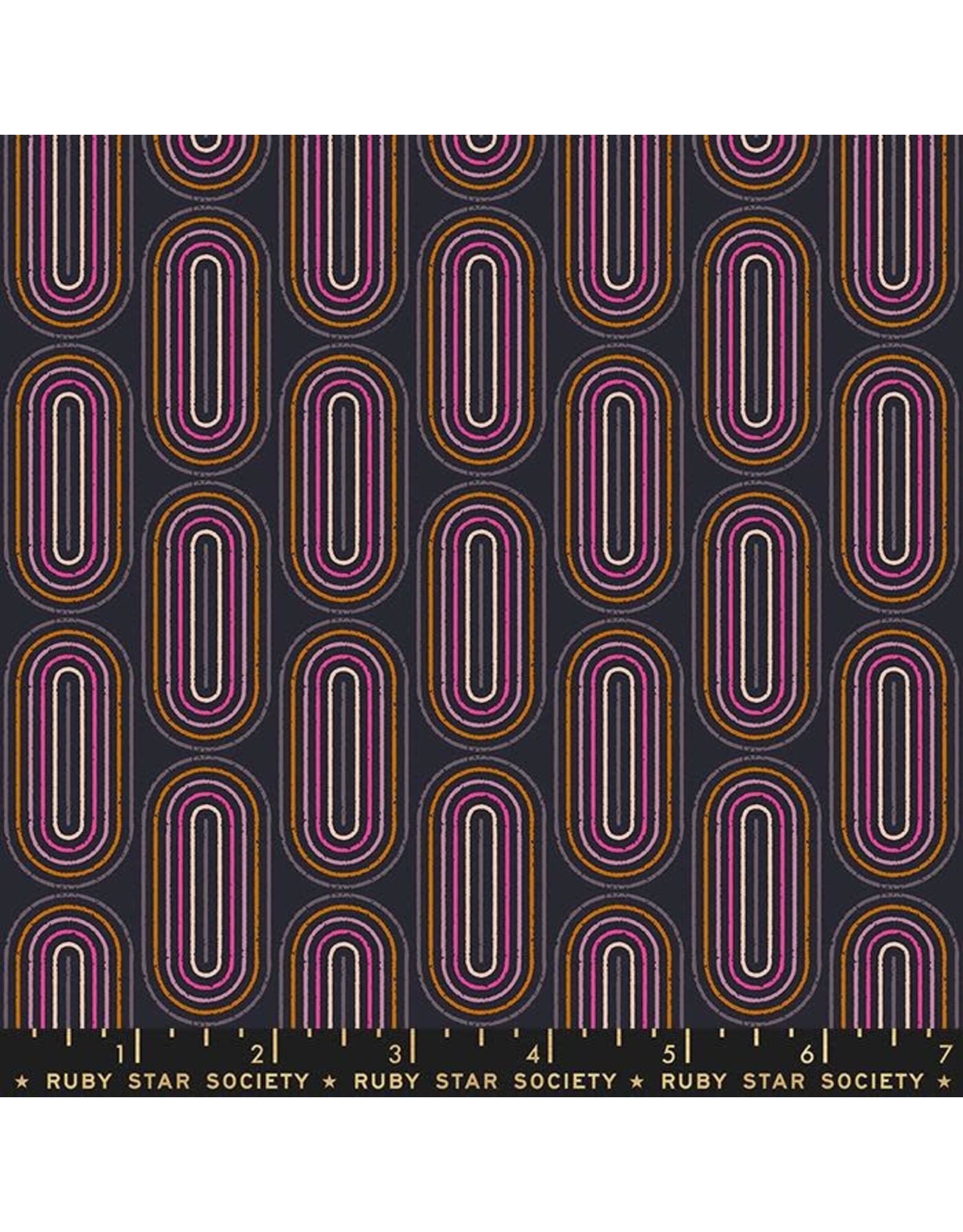 Rashida Coleman-Hale Linear, Capsule in Espresso, Fabric Half-Yards