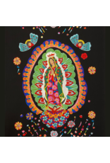 Alexander Henry Fabrics Folklorico,  Our Lady of Guadalupe in Black, 24" x 44" Fabric Double Panel