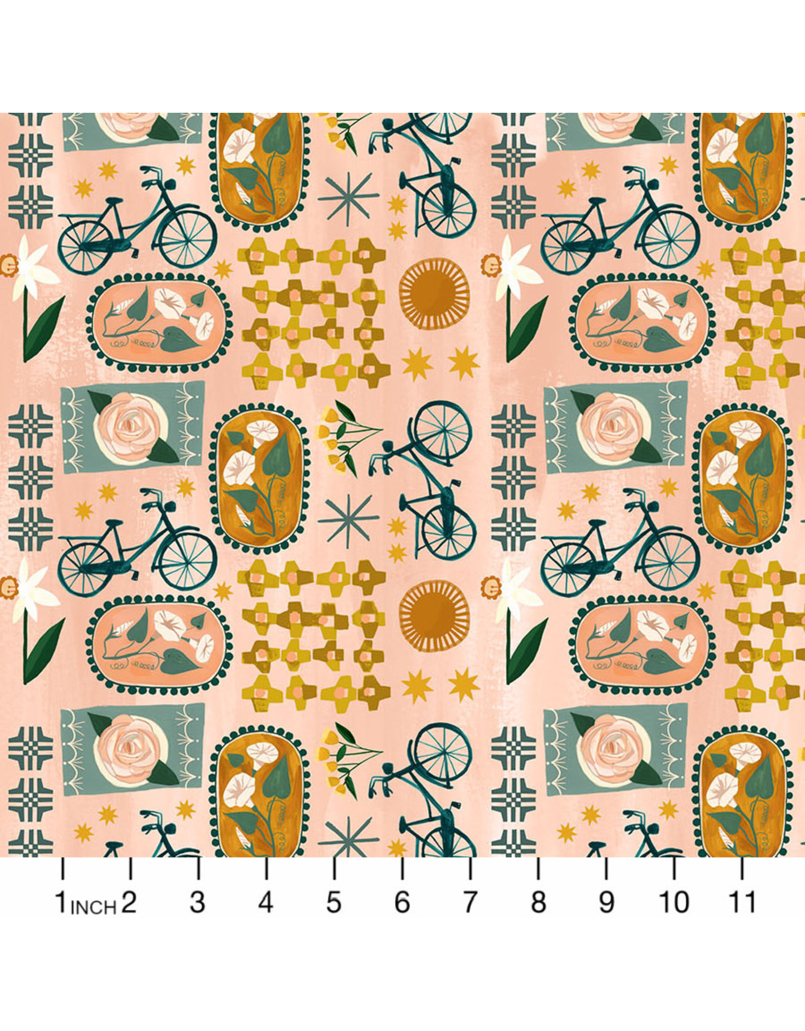 PD's Figo Collection Daybreak, Patchwork in Coral, Dinner Napkin