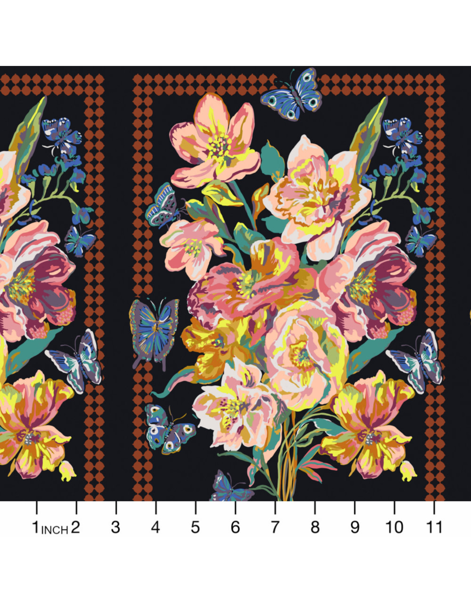 Nathalie Lété Mon Jardin, Beautiful Bunch in Honey, Fabric Half-Yards