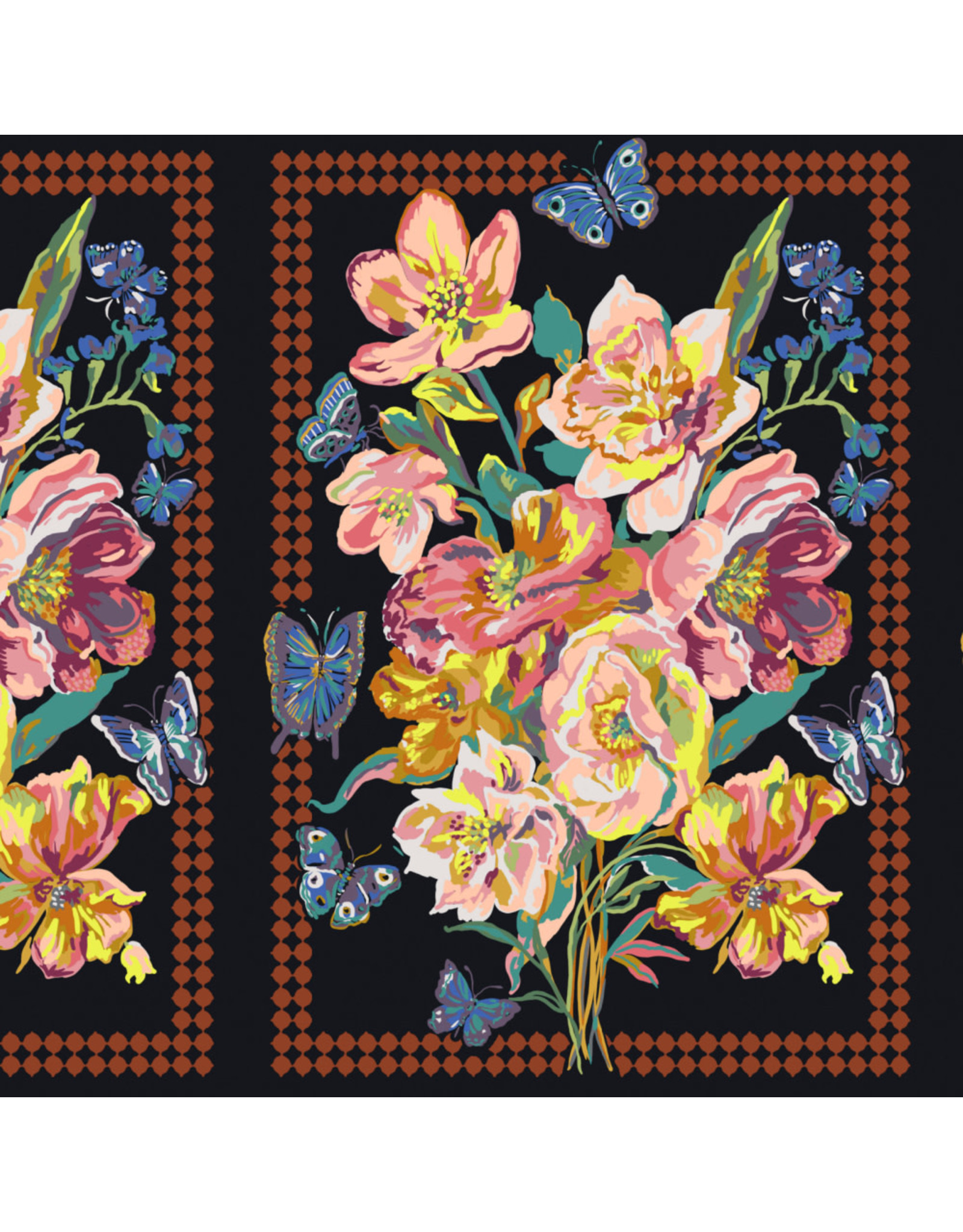 Nathalie Lété Mon Jardin, Beautiful Bunch in Honey, Fabric Half-Yards