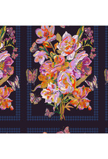 Nathalie Lété Mon Jardin, Beautiful Bunch in Navy, Fabric Half-Yards