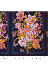 PD's Nathalie Lété Collection Mon Jardin, Beautiful Bunch in Navy, Dinner Napkin