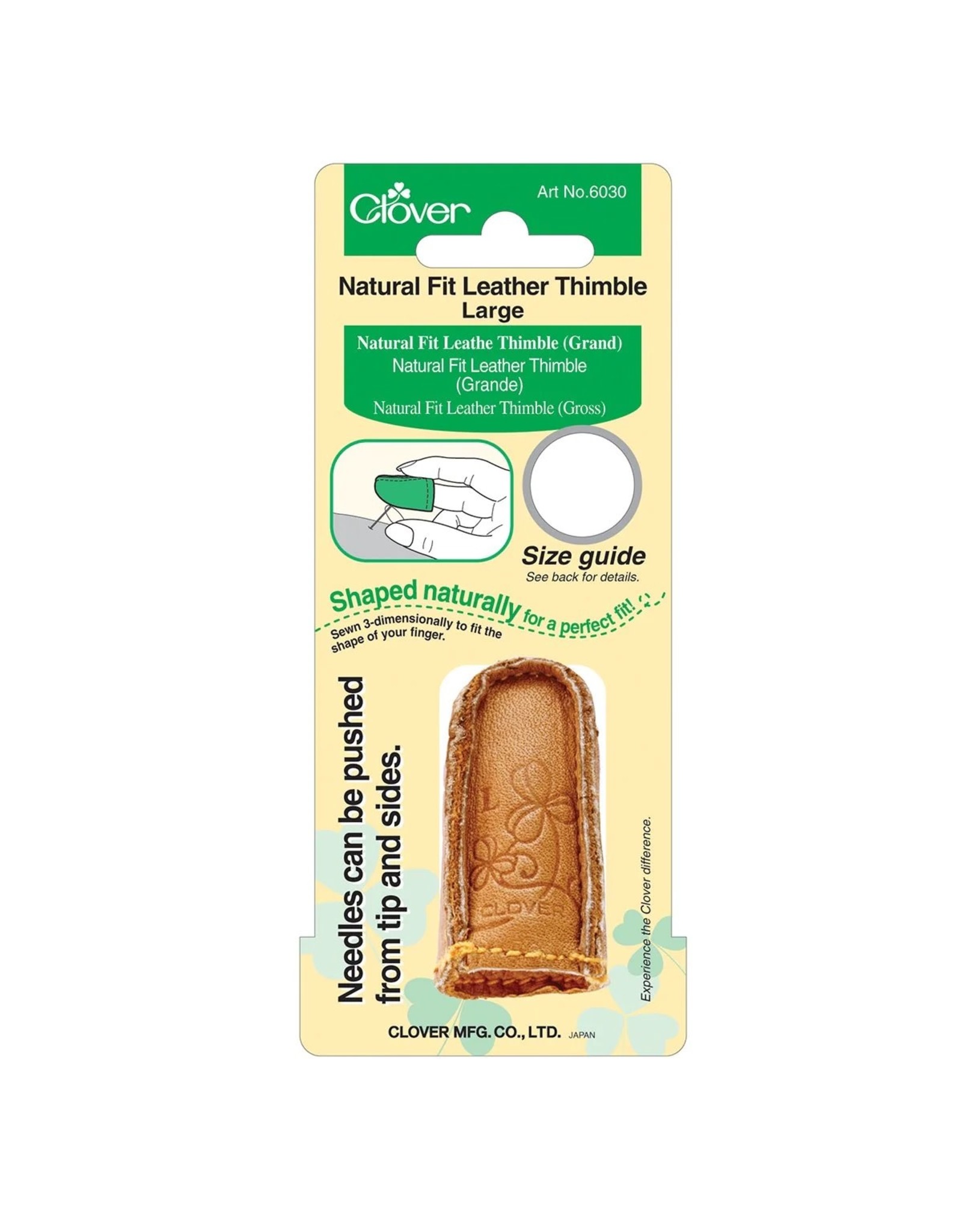 Clover - Natural Fit Leather Thimble - Large