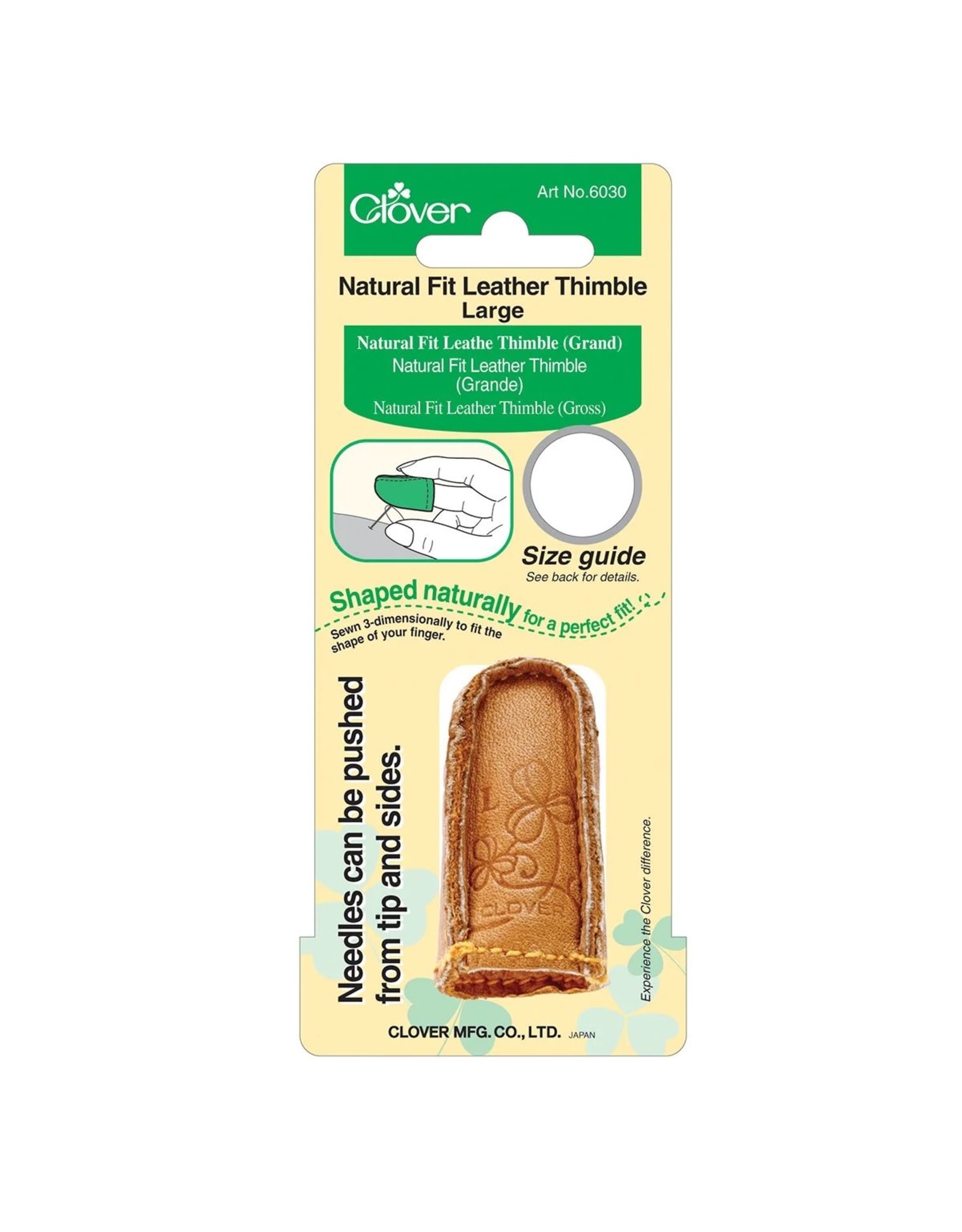 Clover ON ORDER-Natural Fit Leather Thimble, Large
