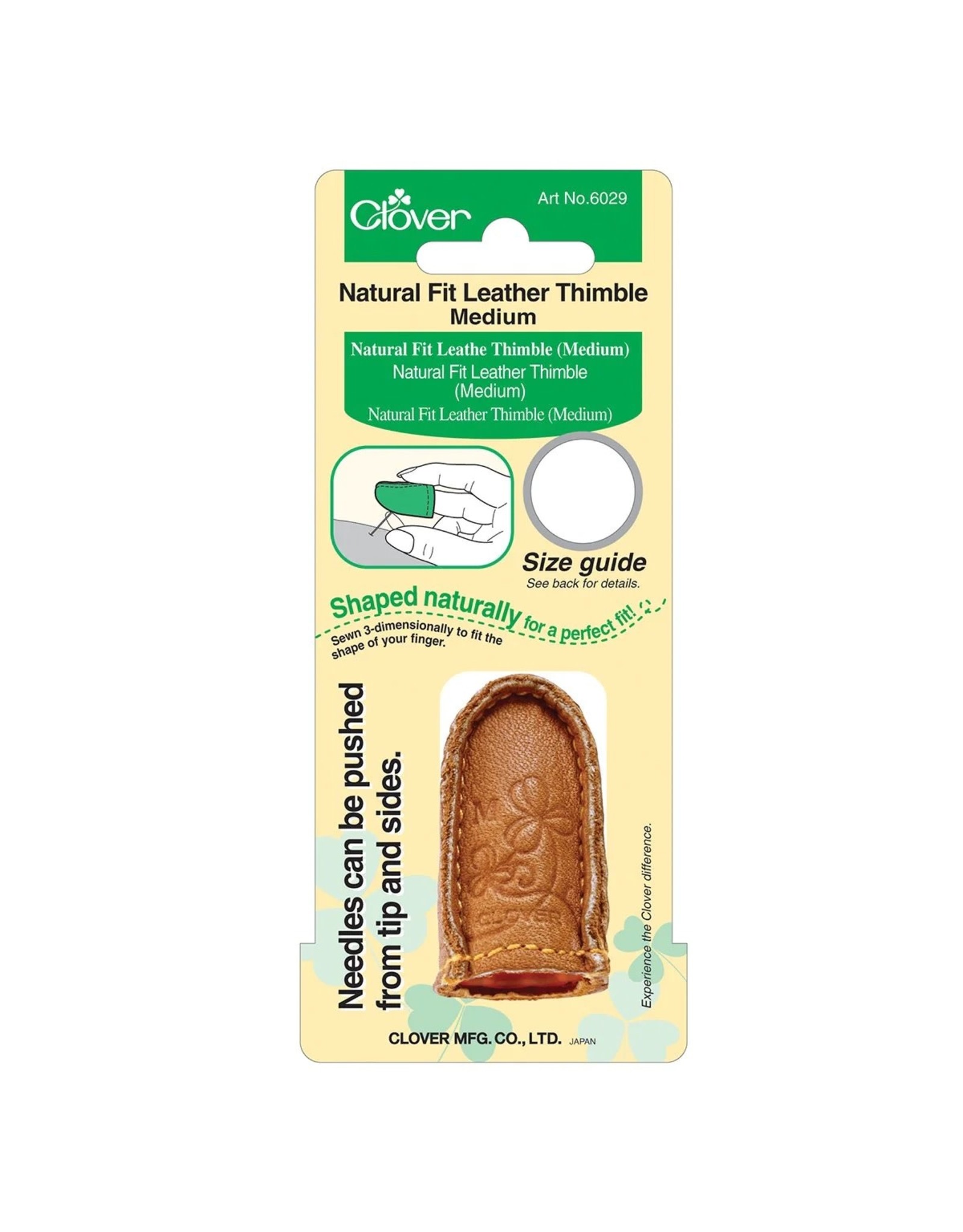 Clover ON ORDER-Natural Fit Leather Thimble, Medium